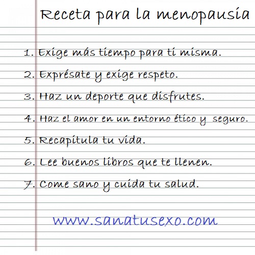 receta para la menopausia