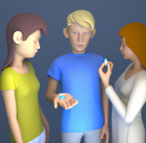 joven que intenta uso recreativo de pastillas erección