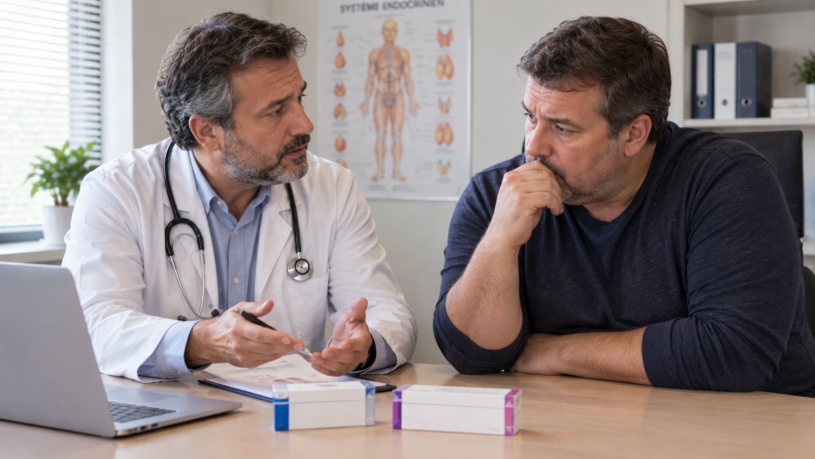 Consulta de salud sexual masculina sobre los efectos de Ozempic y Mounjaro en la testosterona
